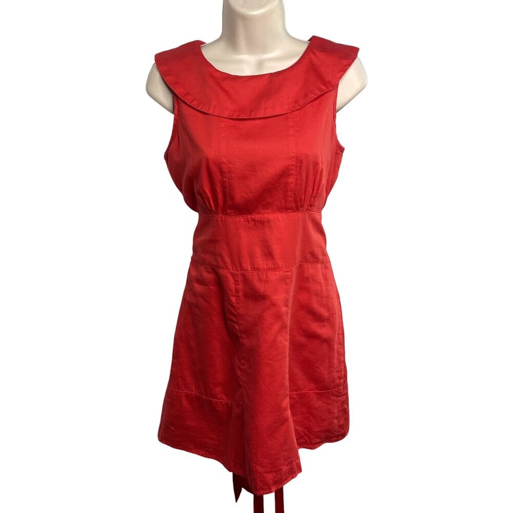 Tulle Womens Sleeveless Red a Line Dress Size Small  u